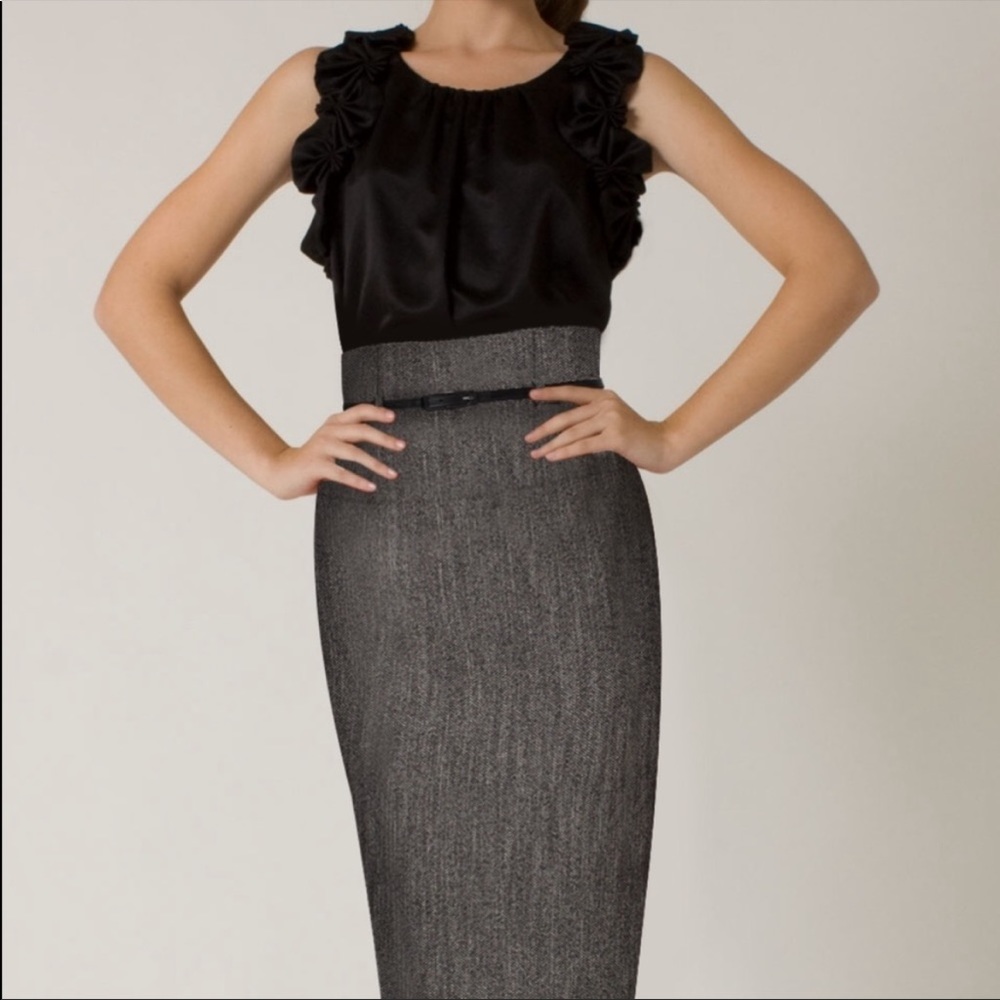 Rag‎ & Bone houndstooth knee length pencil skirt